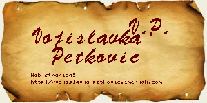 Vojislavka Petković vizit kartica